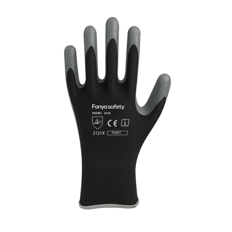 Poliester 13g dengan salutan lateks buih anti slip Poliester 13g dengan salutan lateks buih anti slip
