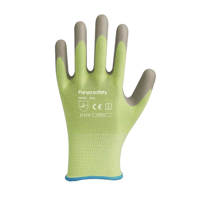 Poliester 13g dengan salutan lateks buih anti slip