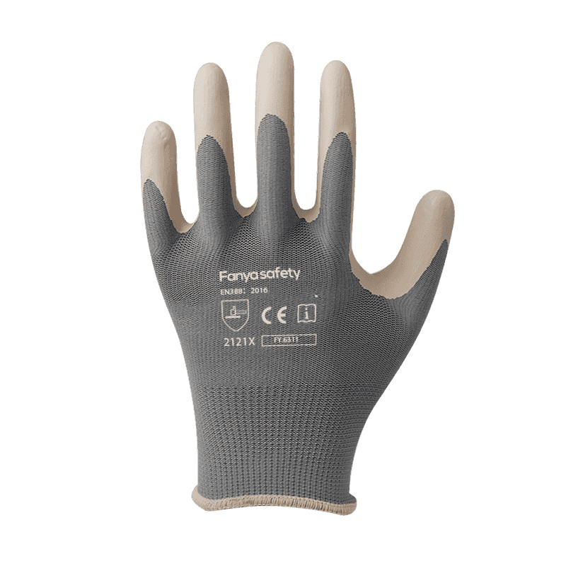 Poliester 13g dengan salutan lateks buih anti slip