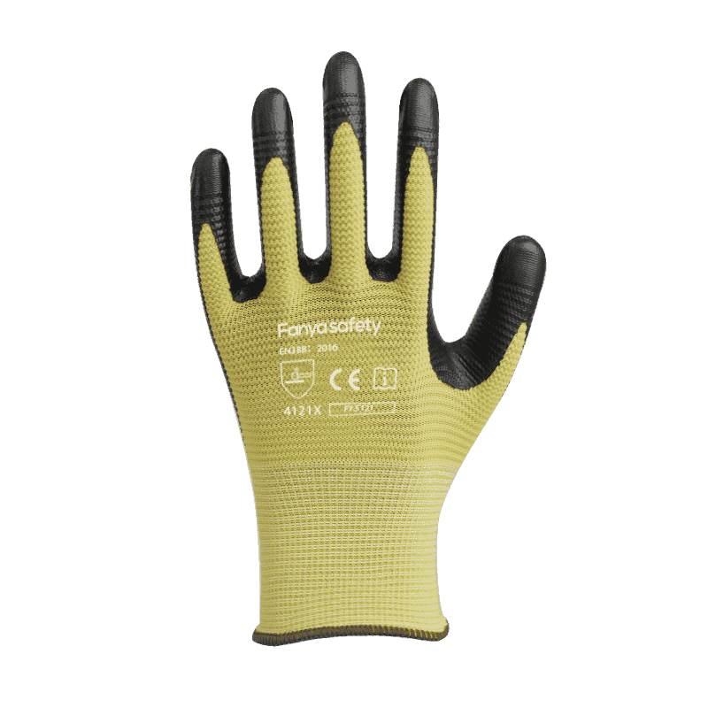 Liner ribbed poliester 13g dengan salutan nitril