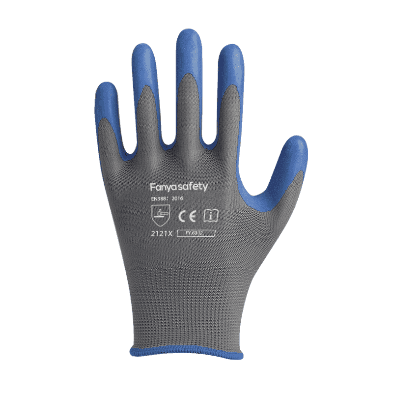Poliester 13g dengan salutan lateks buih anti slip