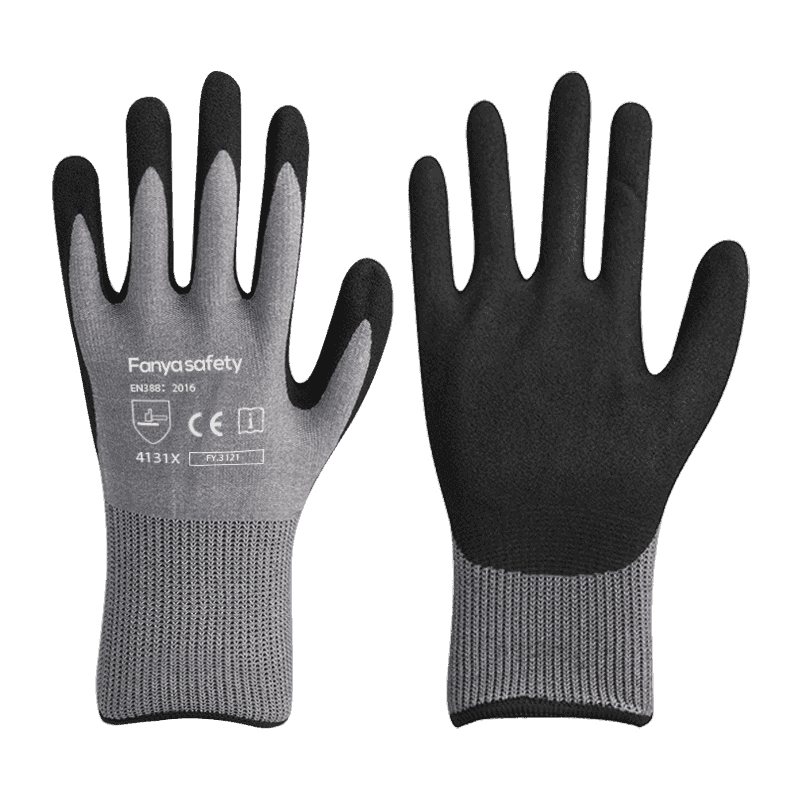 Liner nilon/spandeks 15g dengan salutan nitril berpasir