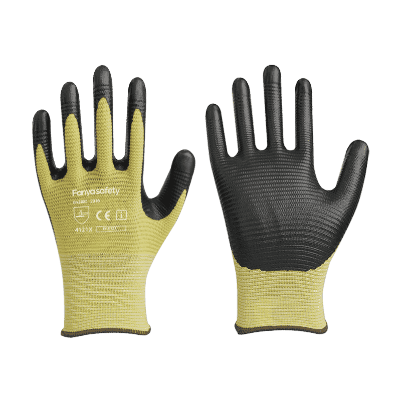 Liner ribbed poliester 13g dengan salutan nitril