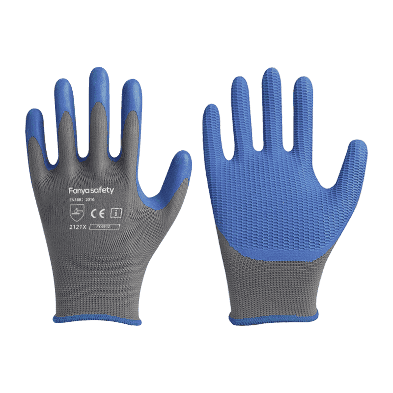 Poliester 13g dengan salutan lateks buih anti slip